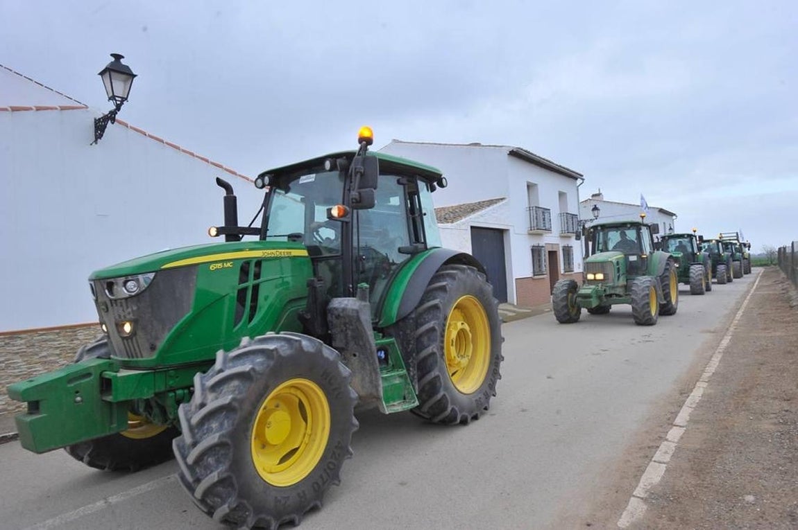 Las reivindicaciones de los agricultores en Málaga, en imágenes