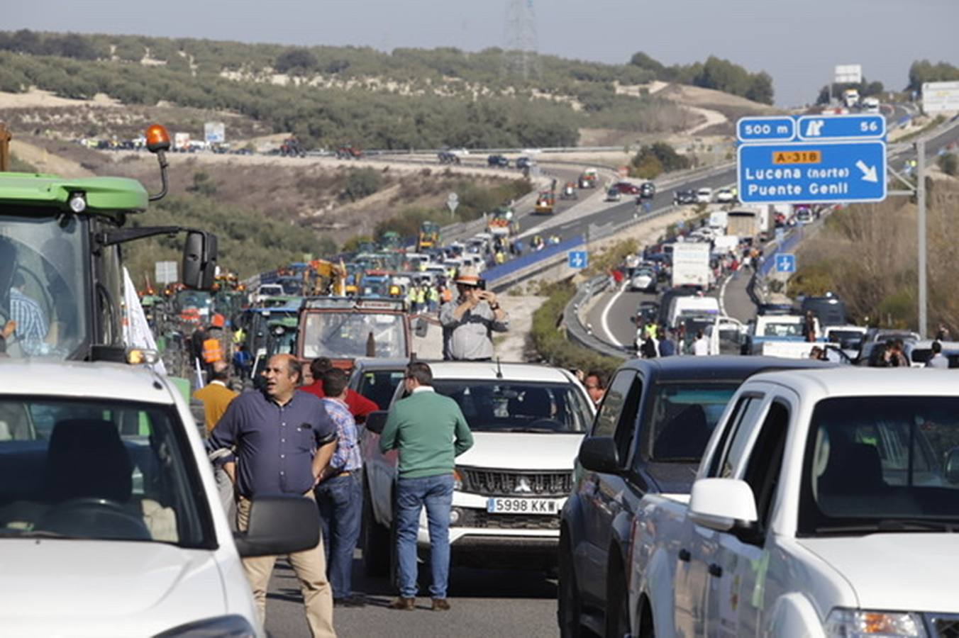 La marcha de agricultores y ganaderos en Lucena, en imágenes (I)