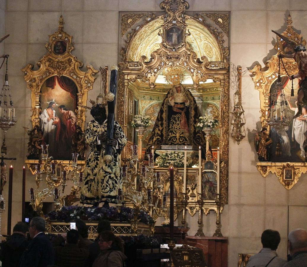 El Señor de la Salud de los Gitanos, preparado para el Vía Crucis de las Cofradías