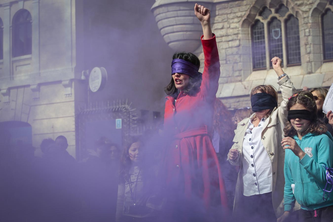 Performance en el centro de León. León.