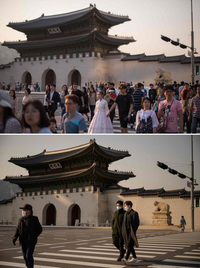 Gyeongbokgung Palace, Seúl. Gyeongbokgung fue el palacio principal durante la dinastía Joseon. Es uno de los «cinco palacios de Seúl» y cuenta con 600 años de historia.