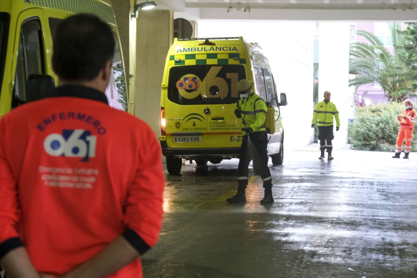 FOTOS: La UME desinfecta varias zonas de Cádiz