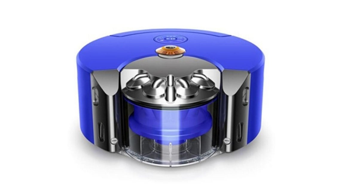 Robot aspirador Dyson 360 Heurist, de Dyson. No dejes que estar en casa te haga pasar más tiempo limpiando. Este robot posee un diseño muy compacto y una velocidad de giro de 78.000 rpm sumado a un 20% más de velocidad de succión que los modelos anteriores. Posee además una tecnología de mapeo que le permite elaborar un plano de tu hogar y funcionar incluso sin luz. Precio: 999€