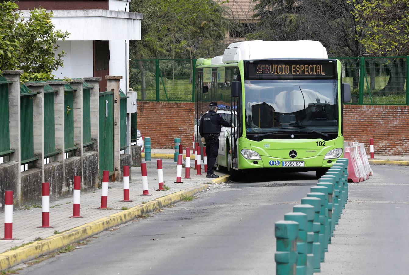 El traslado en Córdoba de personas sin hogar por el coronavirus, en imágenes