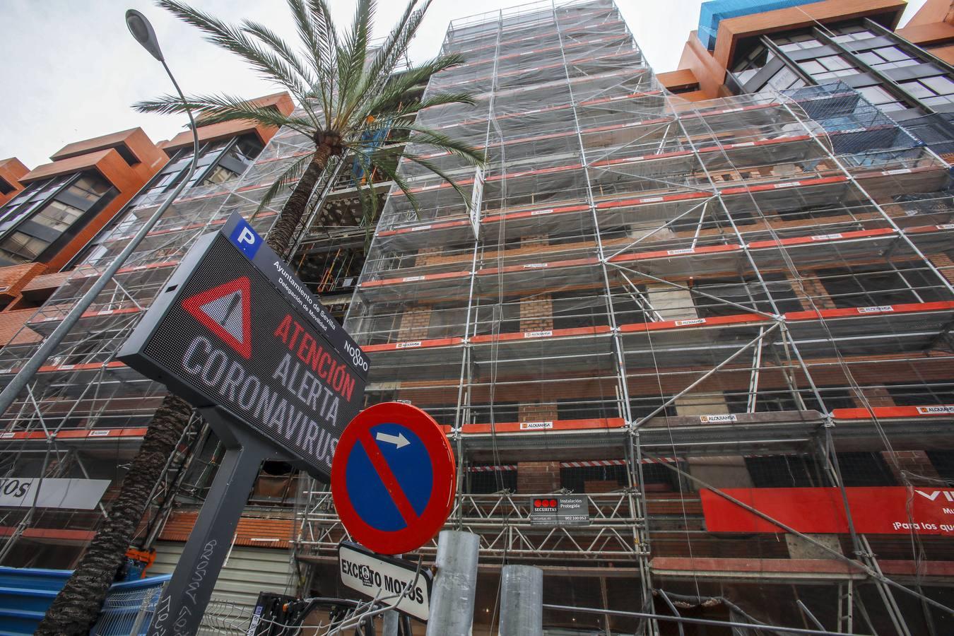 Coronavirus en Sevilla: Obras paradas  tras las restricciones a la actividad del Gobierno