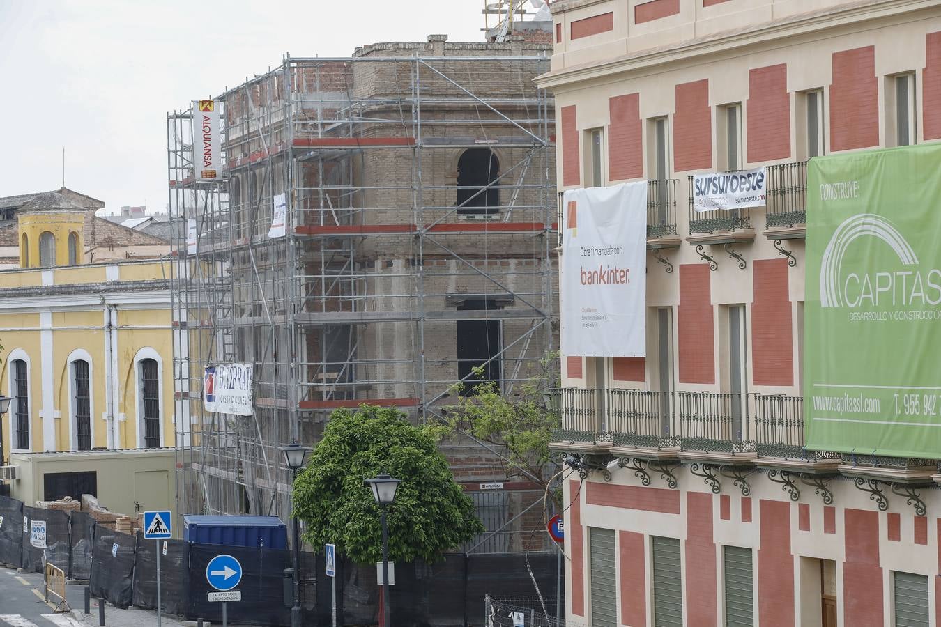 Coronavirus en Sevilla: Obras paradas  tras las restricciones a la actividad del Gobierno