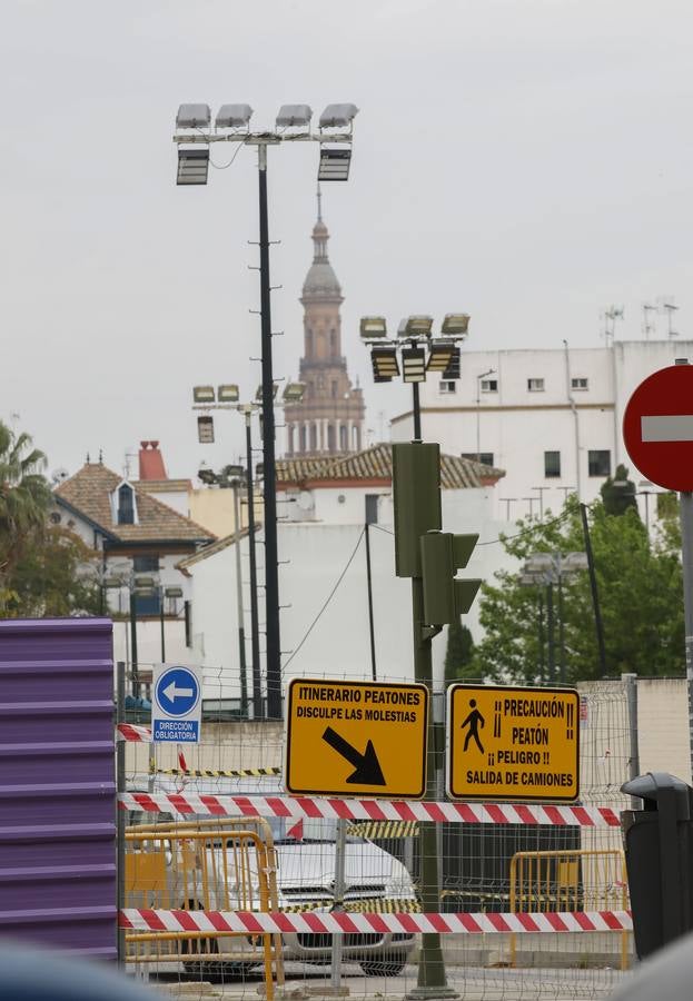 Coronavirus en Sevilla: Obras paradas  tras las restricciones a la actividad del Gobierno