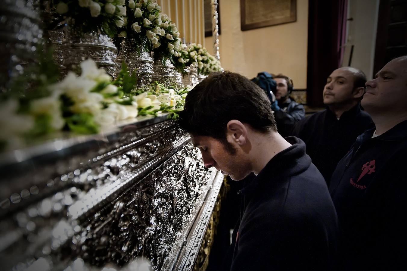 Detalle del paso de palio de Nuestra Señora del Mayor Dolor en su Soledad de la Hermandad de la Carretería