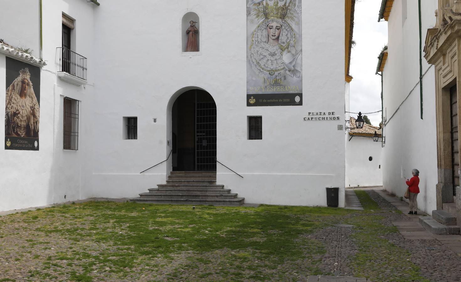 El poético tapete verde de la plaza de Capuchinos de Córdoba, en imágenes