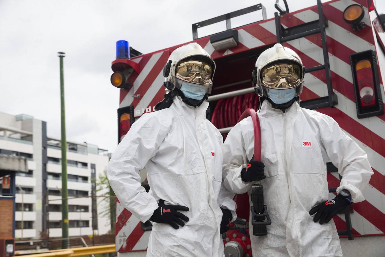 4. Uno de los camiones del departamento de bomberos de la planta se ha reconvertido como cuba