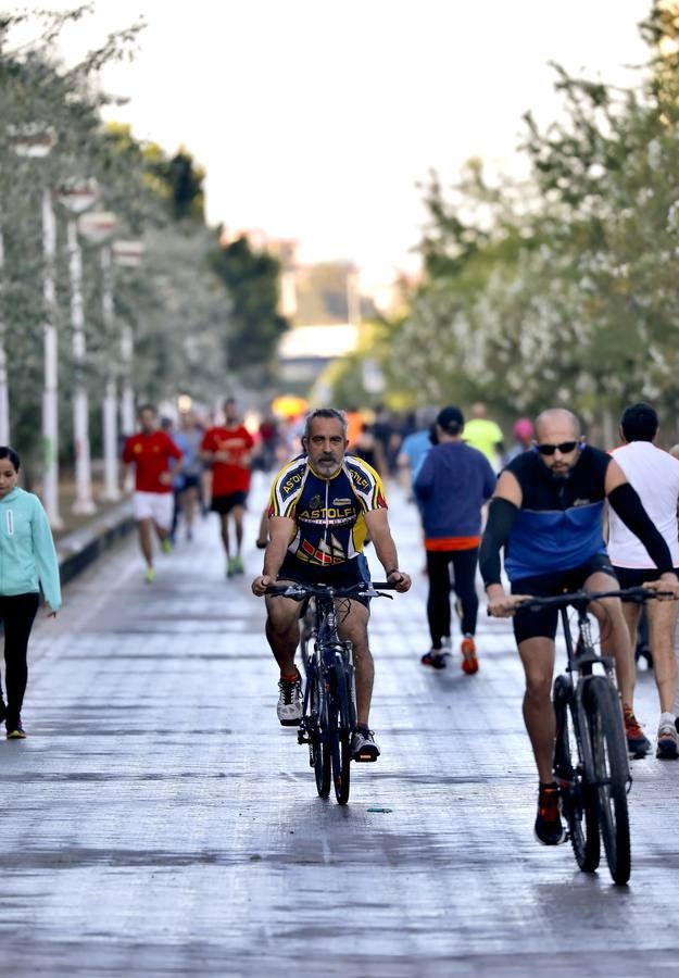 Desescalada Sevilla: Miles de sevillanos toman las calles para hacer deporte