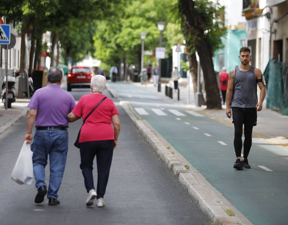 «Buen funcionamiento» del primer día de peatonalización de grandes vías en Sevilla