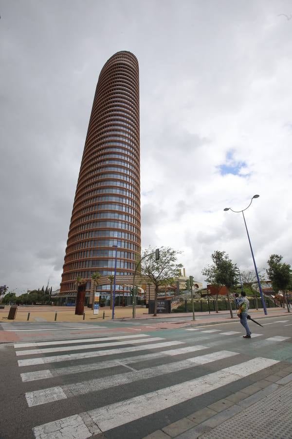 En imágenes, las medidas de seguridad tomadas en Torre Sevilla contra el coronavirus