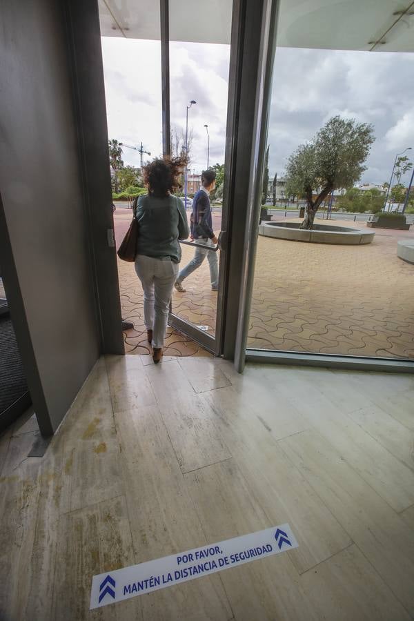 En imágenes, las medidas de seguridad tomadas en Torre Sevilla contra el coronavirus