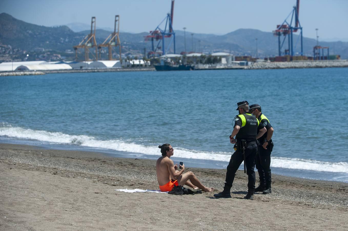 Playas de la Malagueta y Huelin, en Málaga