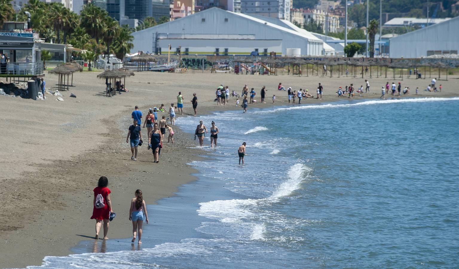 Playas de la Malagueta y Huelin, en Málaga