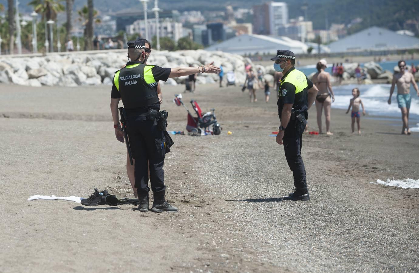 Playas de la Malagueta y Huelin, en Málaga