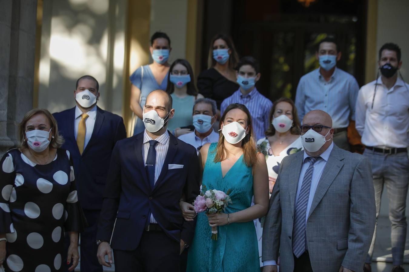 Primera boda en el Ayuntamiento de Sevilla tras la pandemia del coronavirus