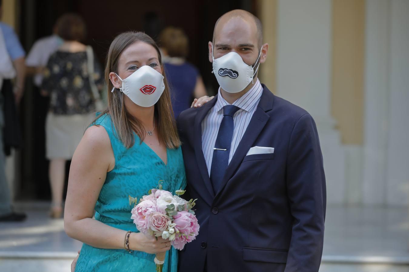 Primera boda en el Ayuntamiento de Sevilla tras la pandemia del coronavirus