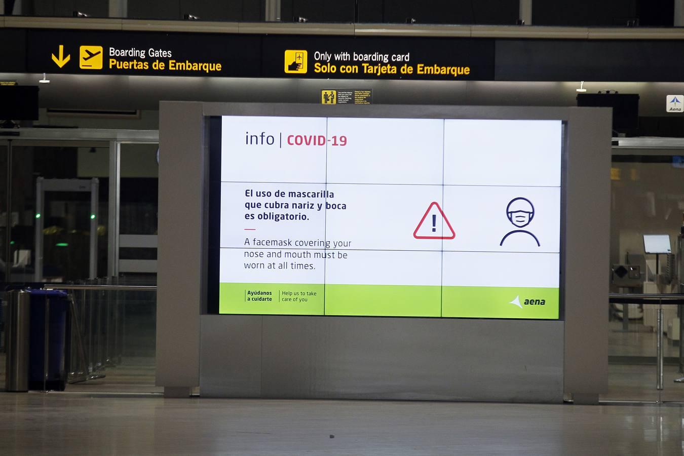 El aeropuerto de Sevilla toma medidas contra el coronavirus