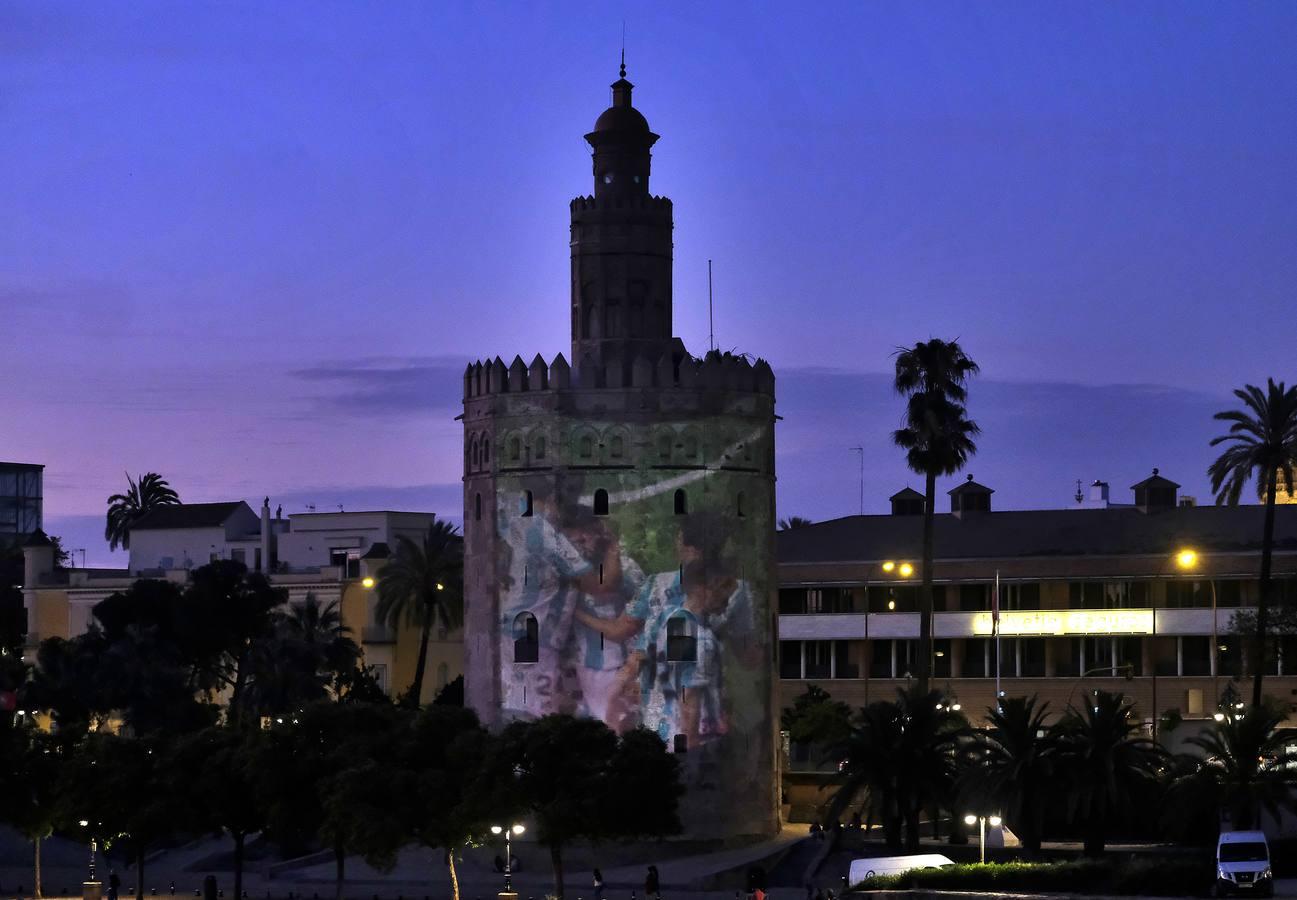 La Torre del Oro se viste de derbi