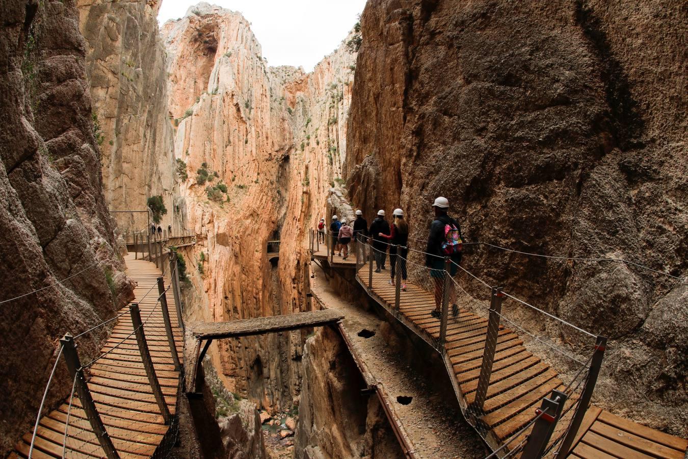 En imágenes, la reapertura del Caminito del Rey