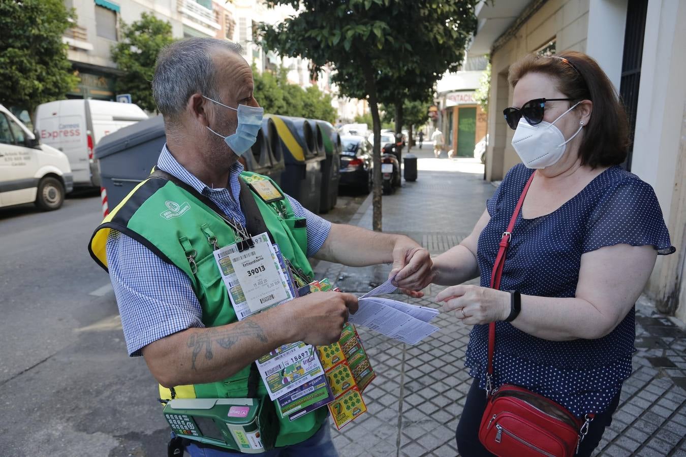 La vuelta de la venta de cupones de la ONCE en Córdoba, en imágenes