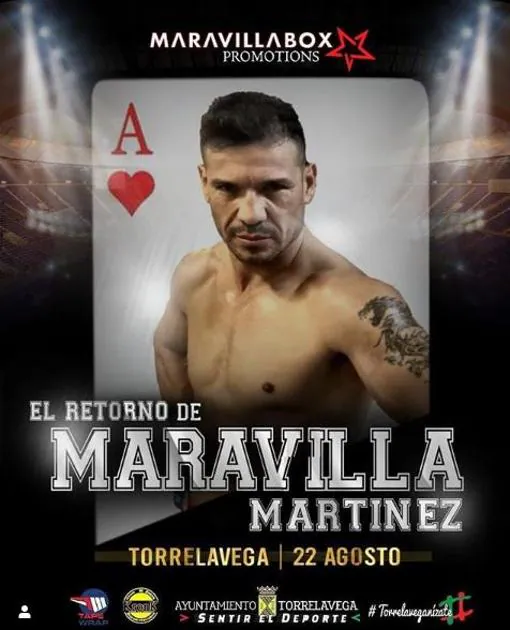 Sergio «Maravilla» Martínez vuelve al boxeo el 22 de agosto, seis años después de su última pelea