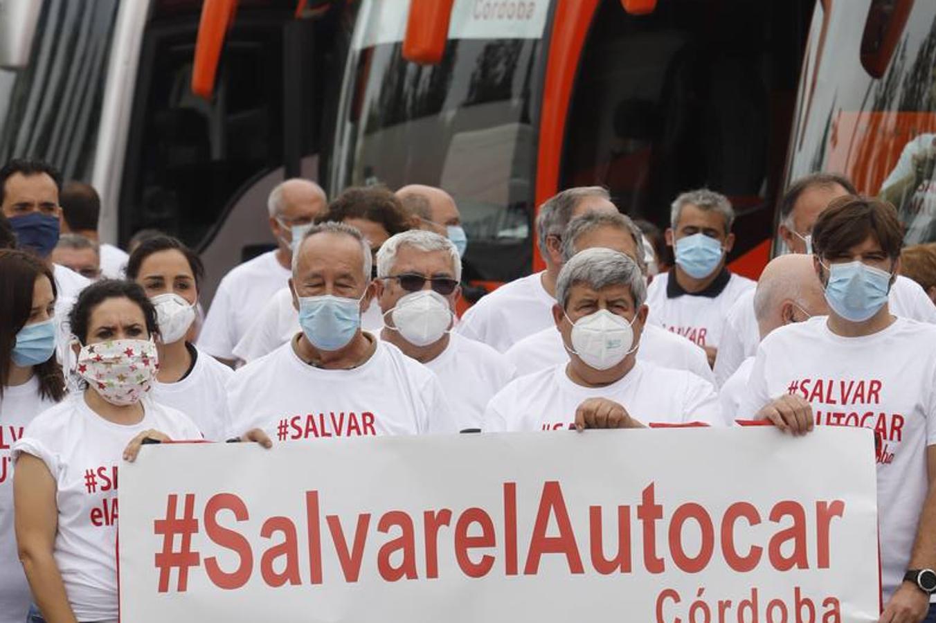 La protesta #Salvarelautocar de Córdoba en imágenes