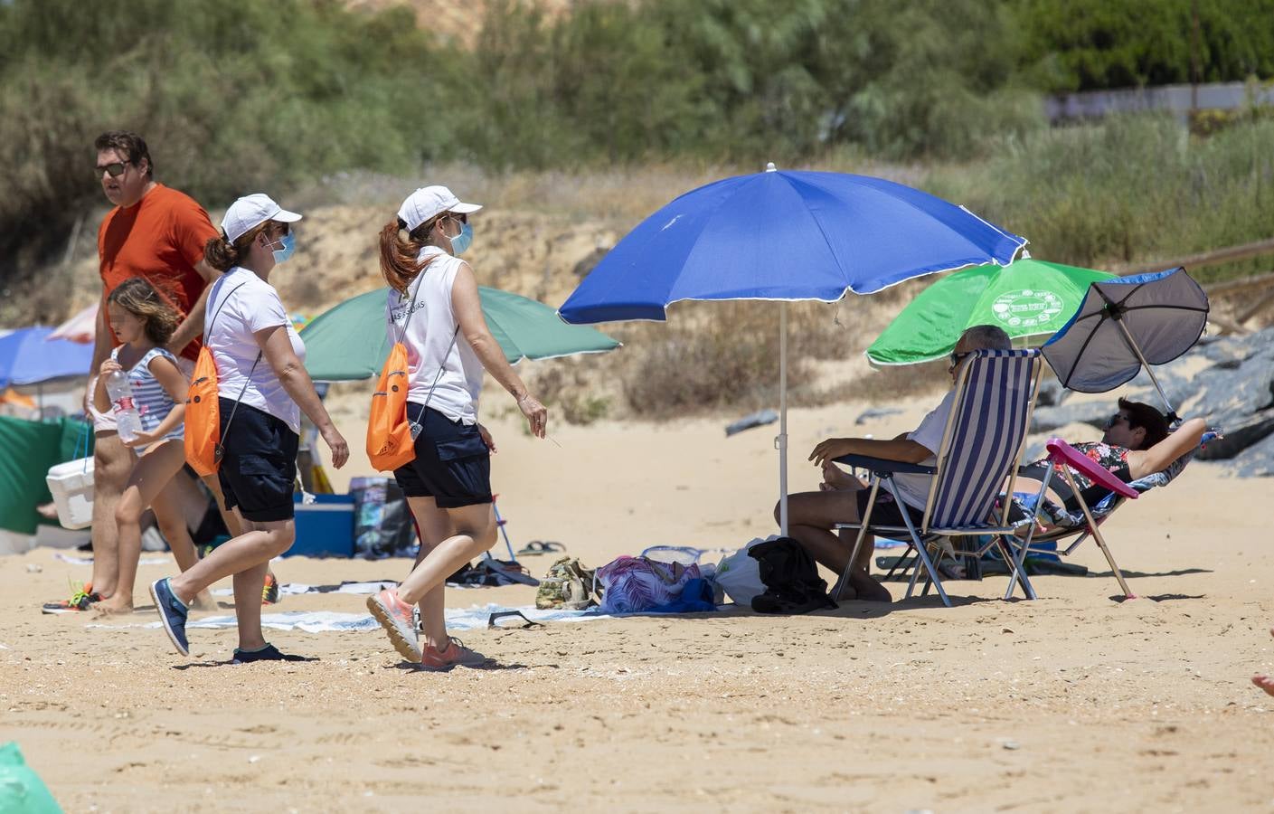 Estampas veraniegas en la playa de Mazagón