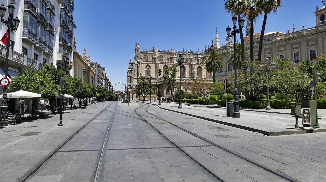 Pocos turistas en Sevilla por las altas temperaturas