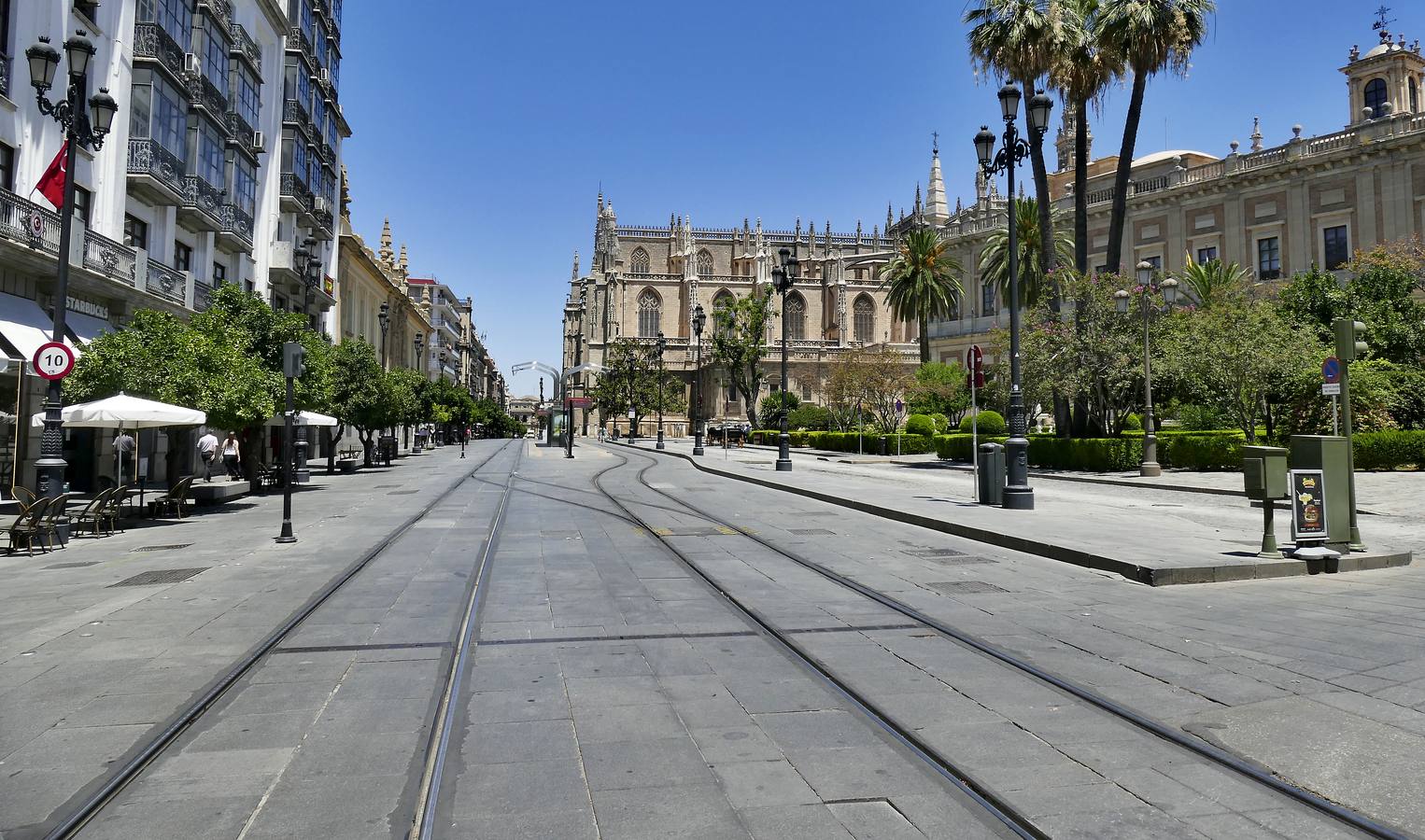 Pocos turistas en Sevilla por las altas temperaturas