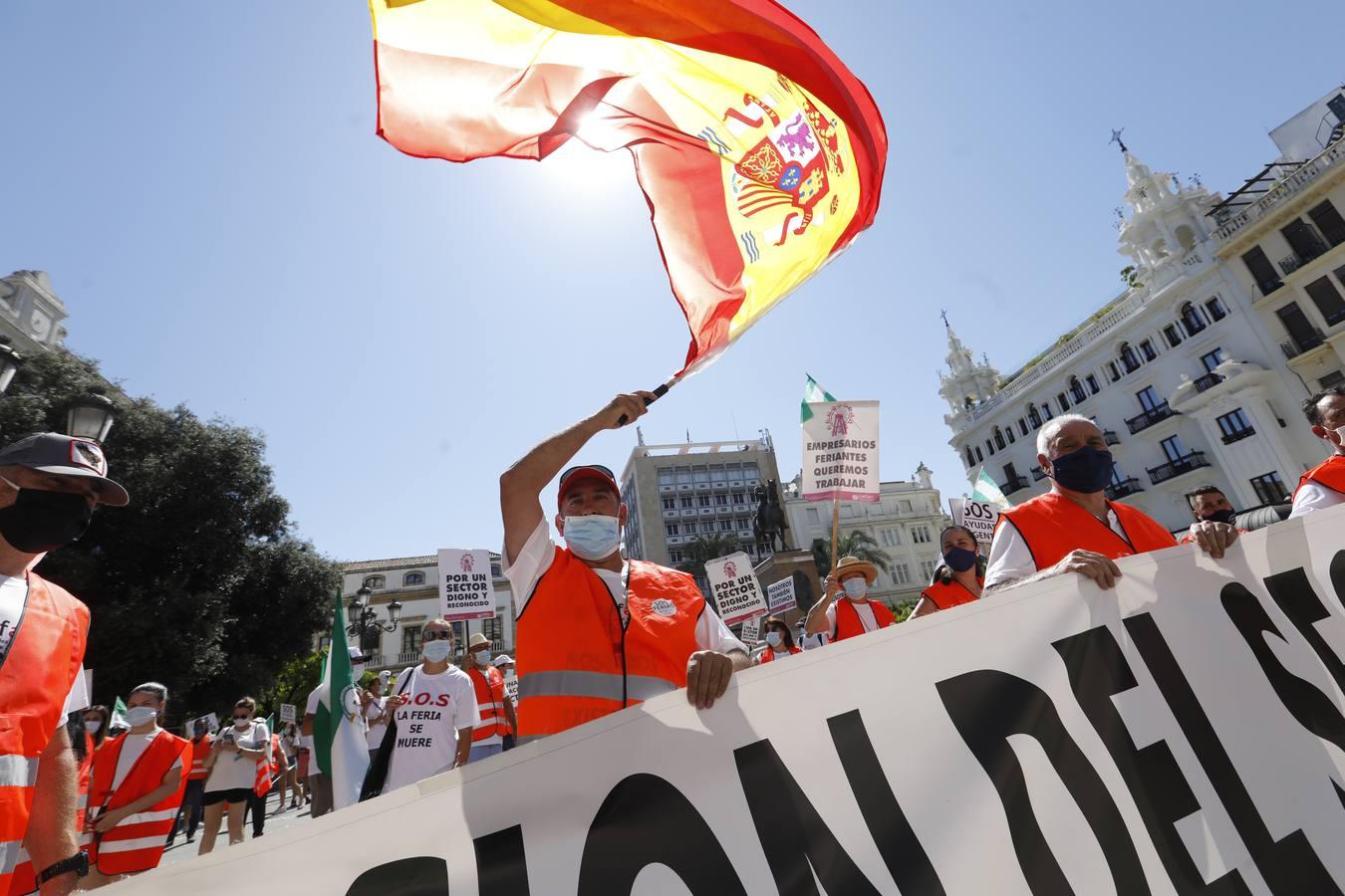 La protesta de los feriantes, en imágenes