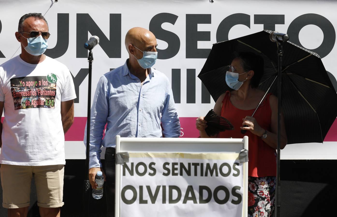 La protesta de los feriantes, en imágenes