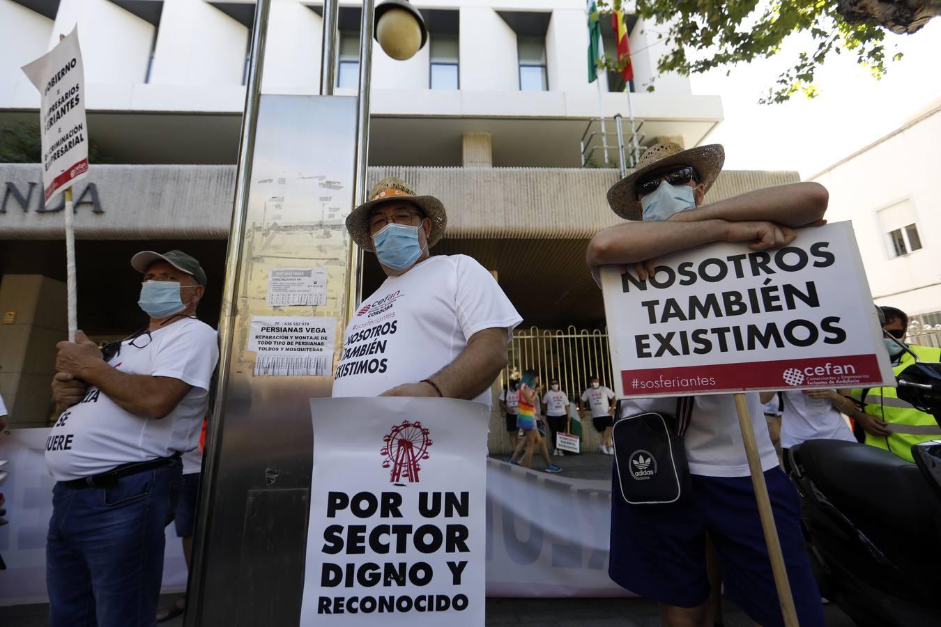 La protesta de los feriantes, en imágenes