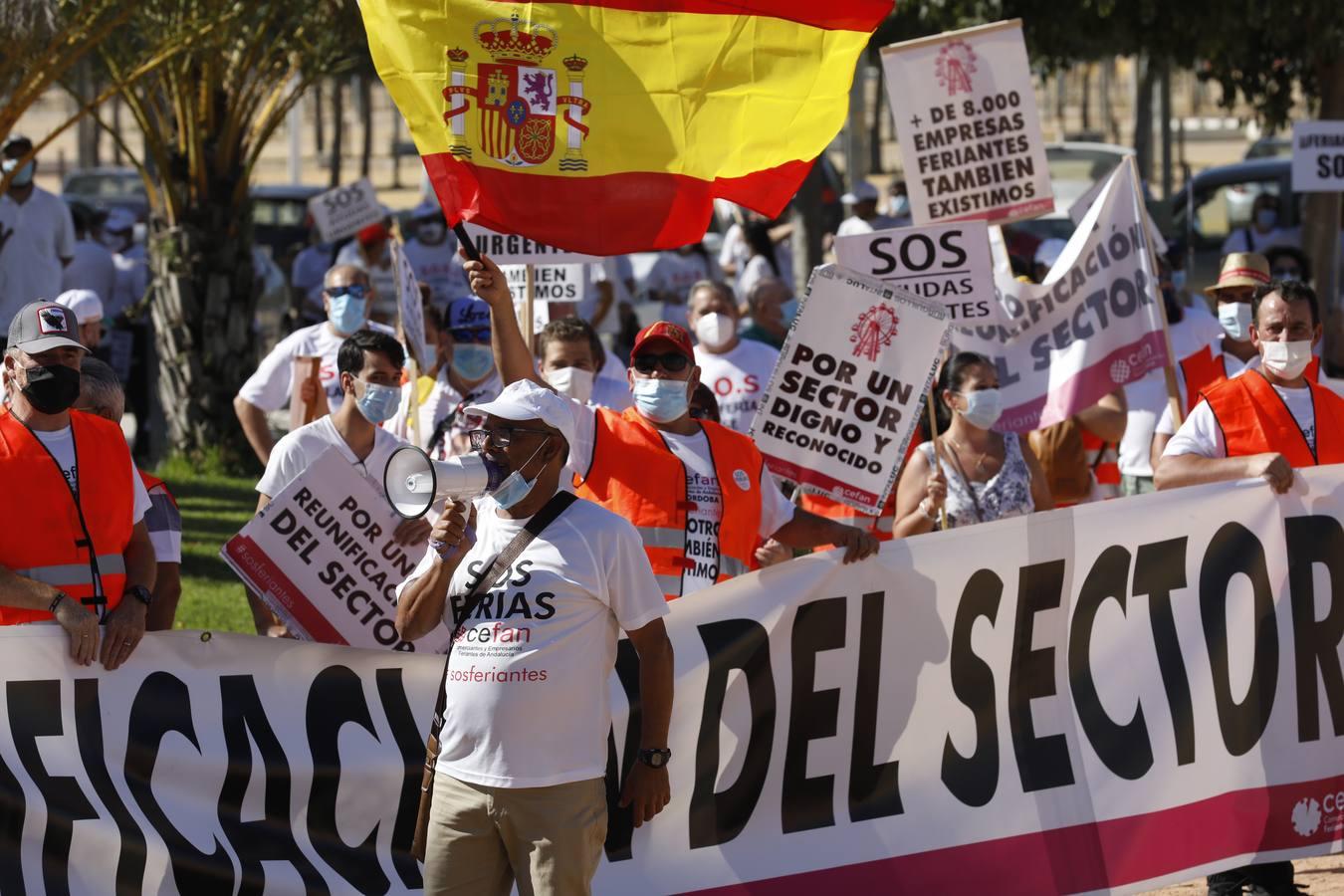 La protesta de los feriantes, en imágenes