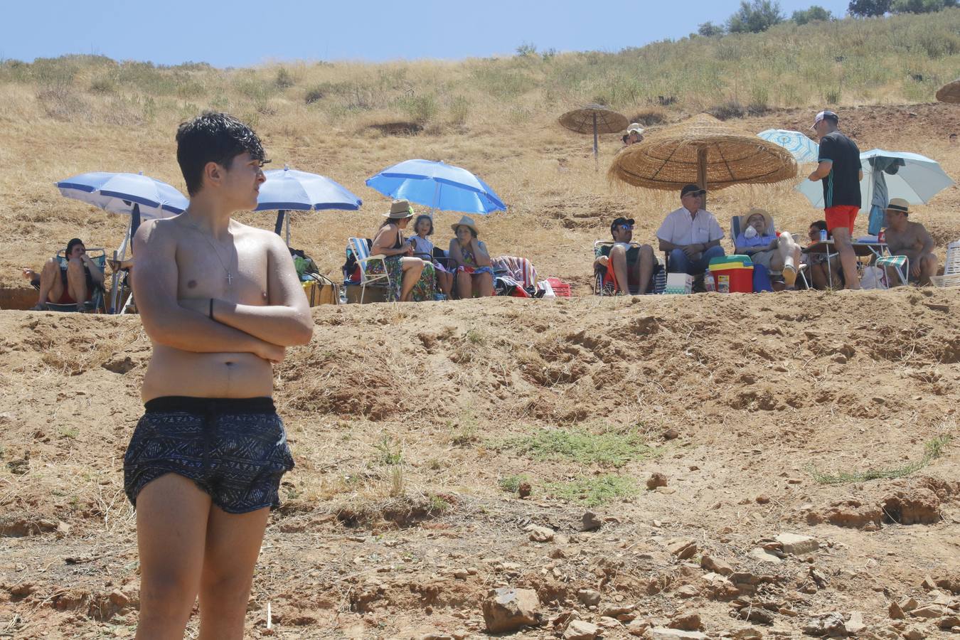 Los primeros chapuzones en las playas de interior de Córdoba