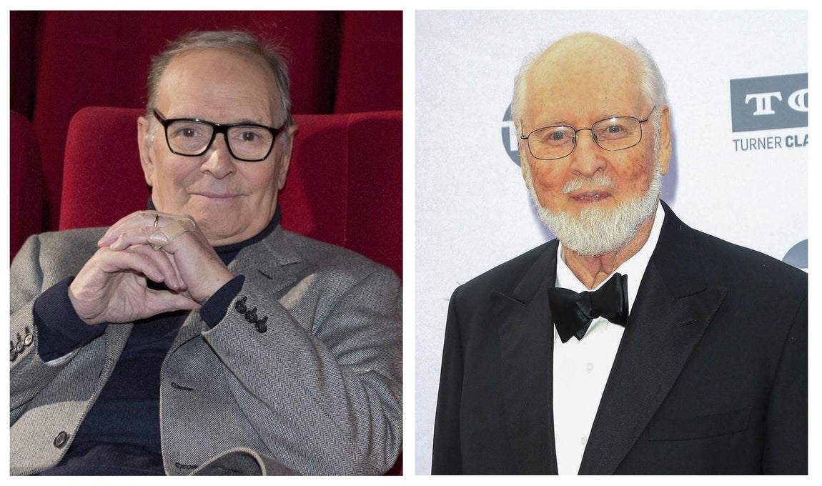 Princesa de Asturias de las Artes. Morricone (izd.) recibió el Premio Princesa de Asturias de las Artes este año con otro compositor de categoria: John Williams (dcha.). Fue el último de su larga carrera