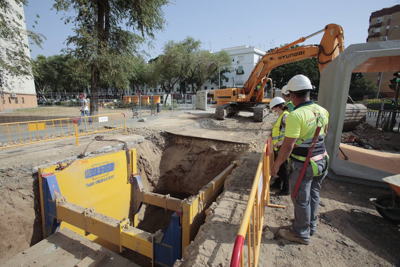 En imágenes, la construcción del colector de la Ronda de Tejares