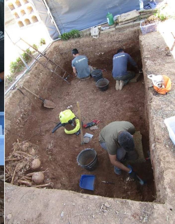 Las excavaciones en la fosa de Pico Reja, en imágenes