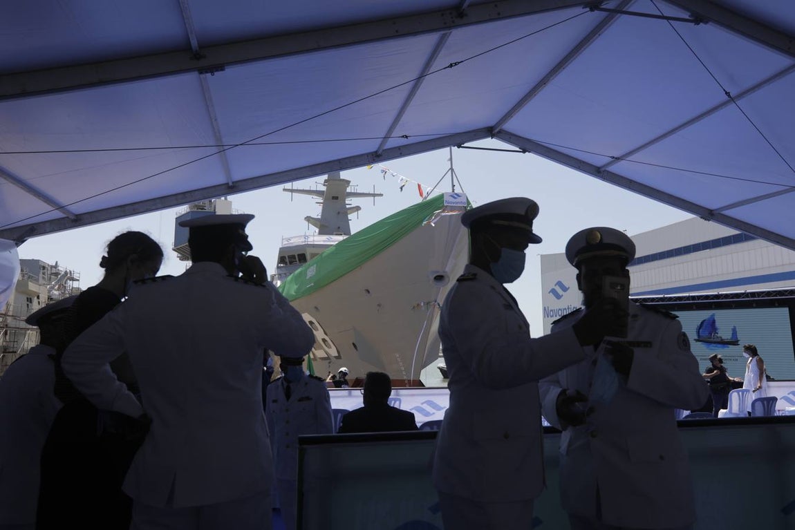 FOTOS: Botadura de la primera corbeta saudí en Navantia San Fernando