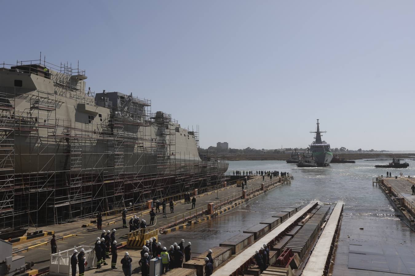 FOTOS: Botadura de la primera corbeta saudí en Navantia San Fernando