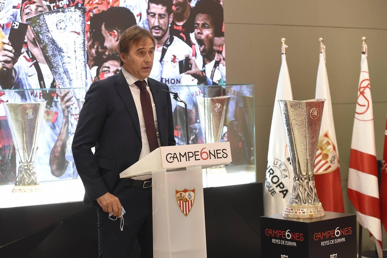 Los actos oficiales tras la llegada de la copa a Sevilla, en imágenes