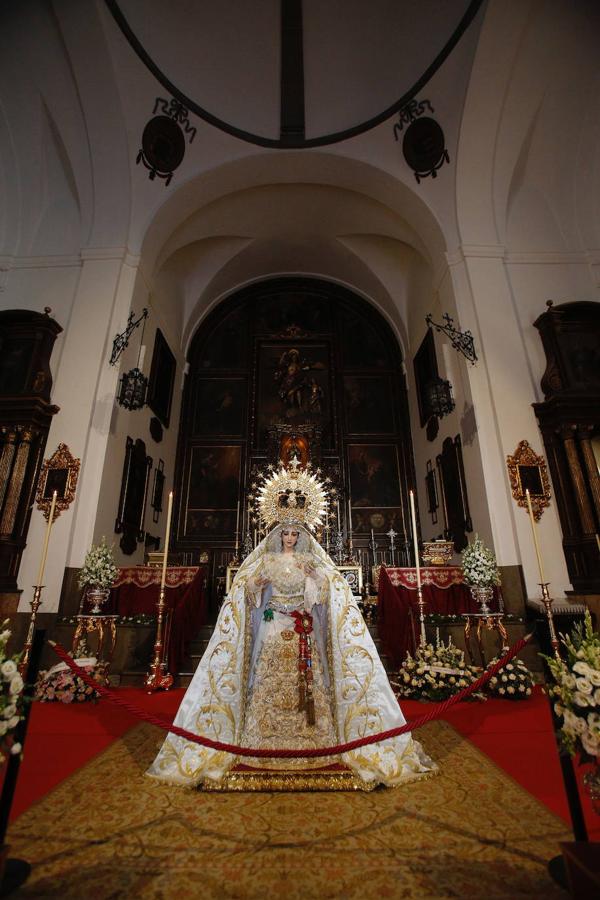 La Virgen de la Paz y Esperanza expuesta en veneración, en imágenes