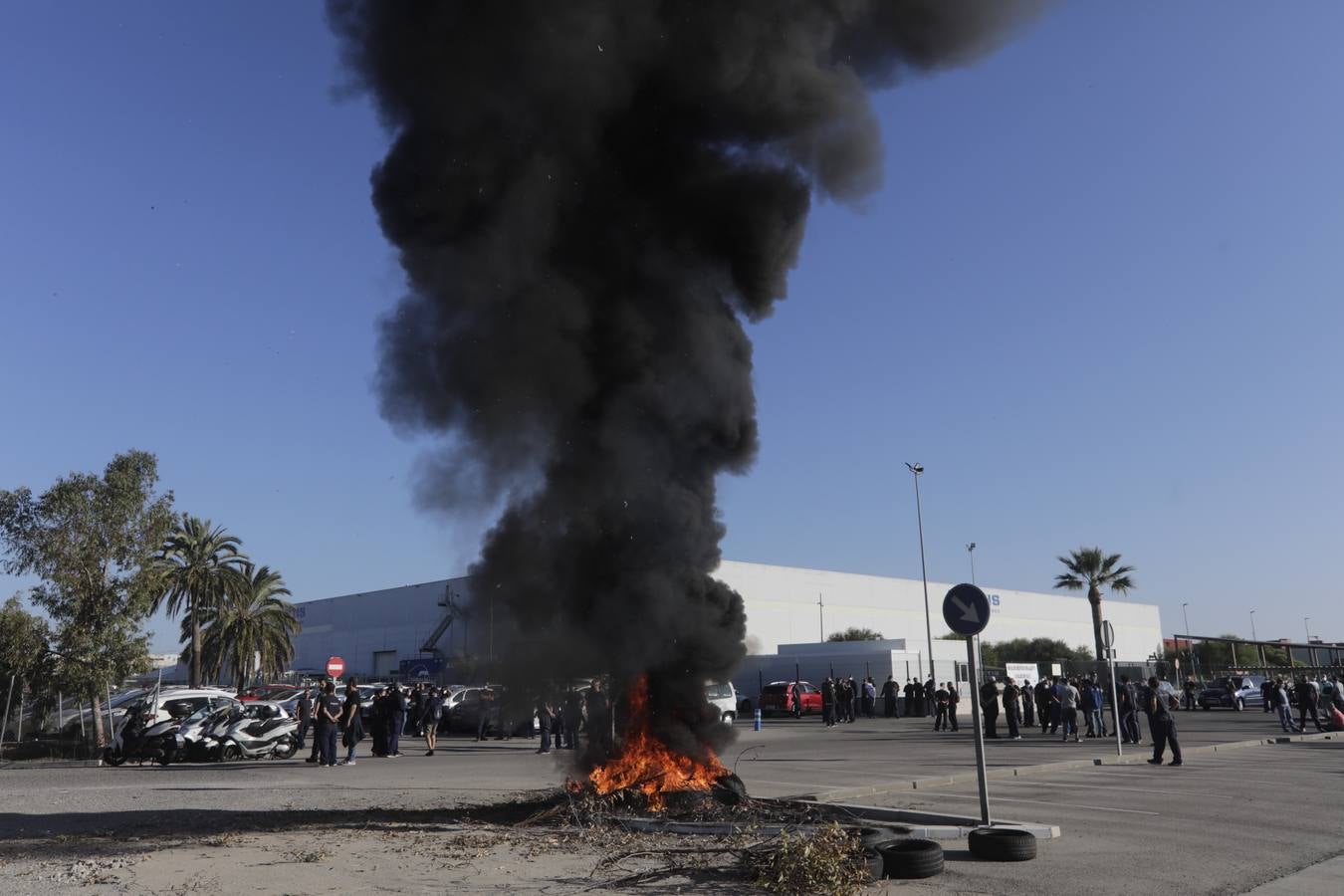 Las protestas en la factoría Alestis de Puerto Real