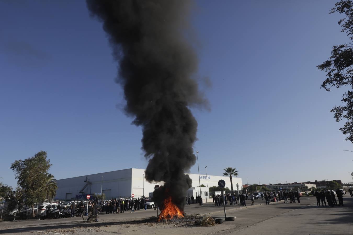 Las protestas en la factoría Alestis de Puerto Real