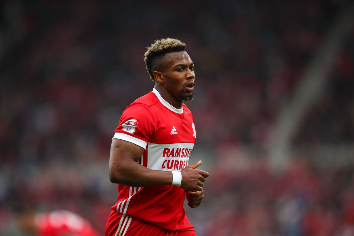 Aterriza en el Middlesbrough. En 2016, un año después de llegar al Aston Villa, fue traspasado al Middlesbrogh. Allí jugó dos temporadas. En la primera no tuvo un papel especialmente relevante, con 31 apariciones sobre el césped y ni un solo gol. Sin embargo, en la temporada 2017-18 fue una pieza clave del equipo, jugando 40 partidos registrando 5 goles y 12 asistencias, siendo considerado el mejor regateador de Europa, encabezando la lista en primer lugar con un 70% de acierto en 194 intentos de desborde