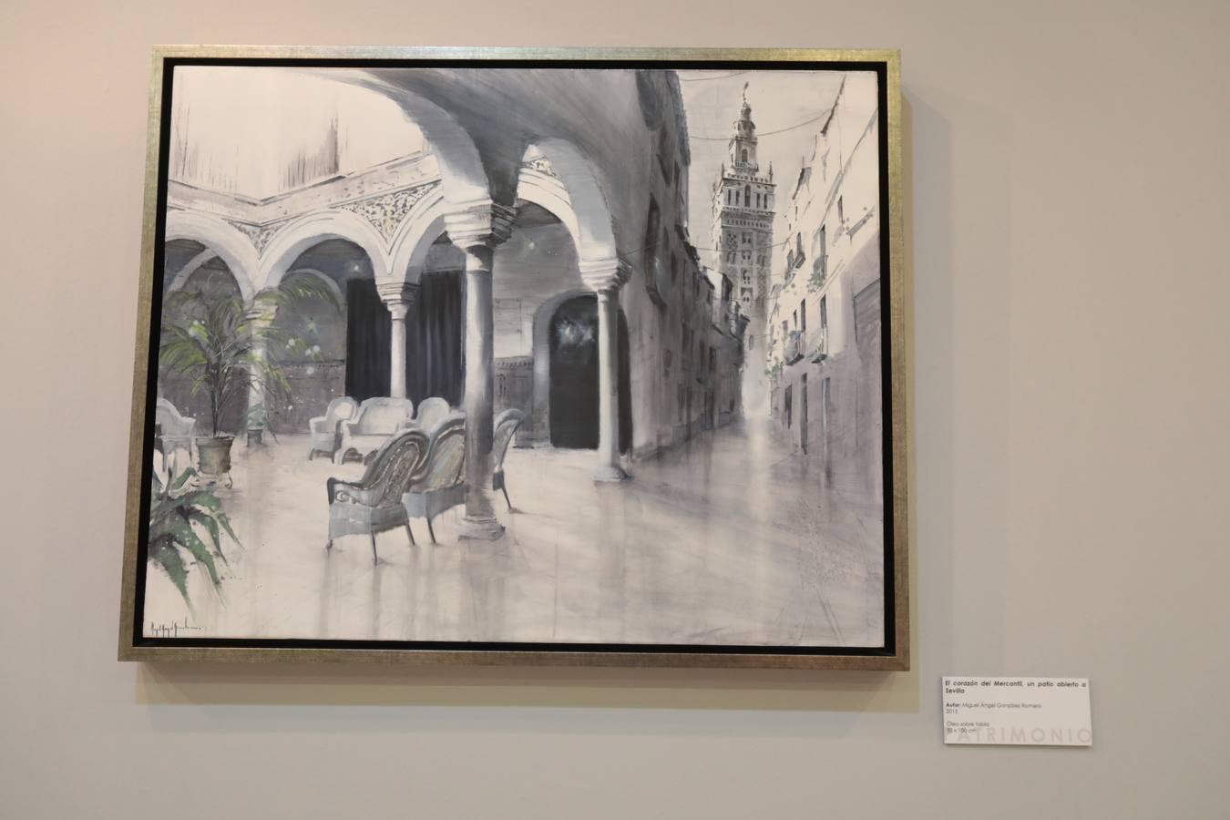 En imágenes, la inauguración de la exposición «Patrimonio artístico, documental y bibliográfico» del Círculo Mercantil de Sevilla