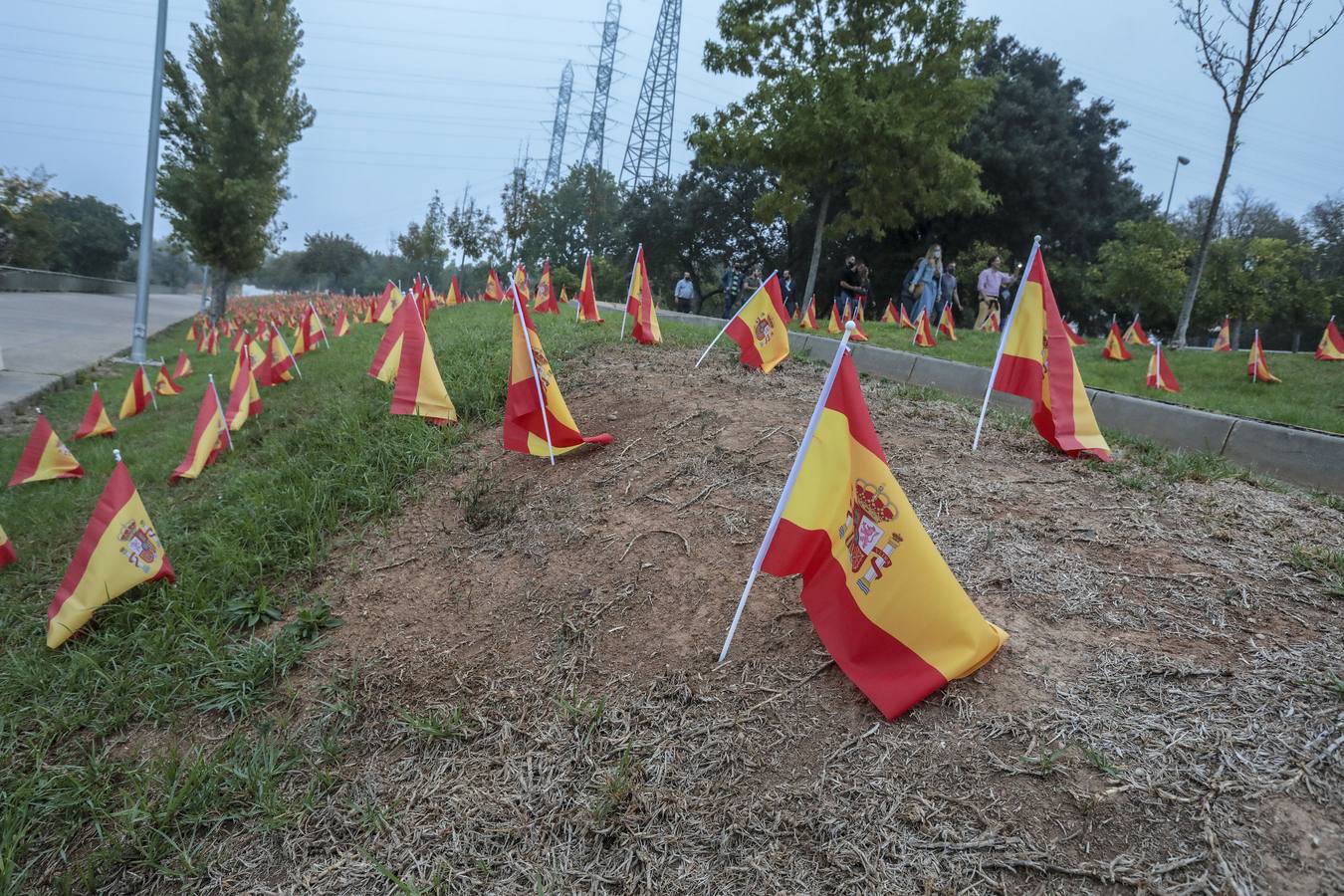 En imágenes, 53.000 banderas de España en Sevilla para homenajear a las víctimas del coronavirus