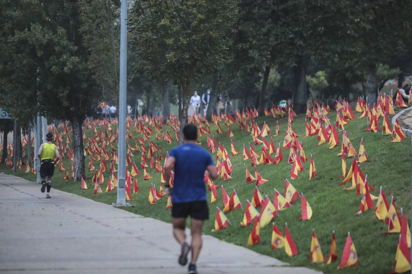 En imágenes, 53.000 banderas de España en Sevilla para homenajear a las víctimas del coronavirus